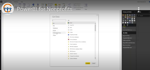 Power BI for nonprofits connecting apps