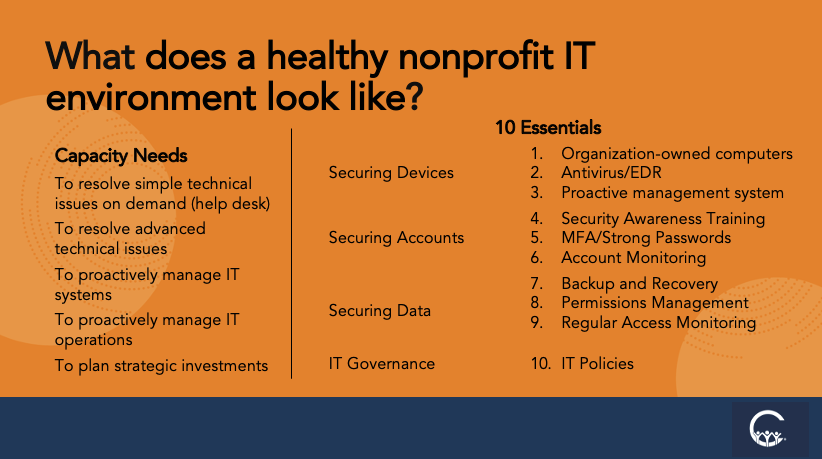 What does a healthy nonprofit IT environment look like?